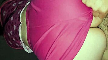 My stepdaughter cums visiting my room and on my cock while wife travels!