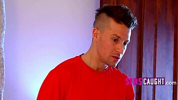 Sharing a bed with teen 18+ ends only one way! Step sis caught in cute fucking.