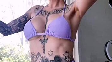 melody radford tries micro bikini