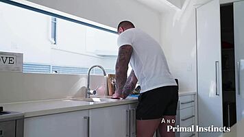 Petite Star Fucked Raw in Kitchen