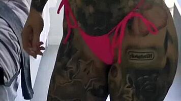 melody radford tries micro bikini