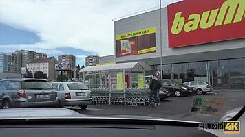 In this hidden outdoor scene, I bought a young European pussy for cash while shopping. Getting a blowjob and fingering her.