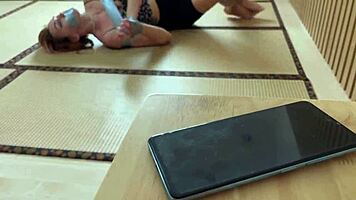 horny girlfriend tied up in garage punished with vibrator