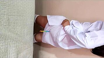 Ay mi amor, despacio es mi primera vez, colegiala inocente follada con uniforme escolar 😍