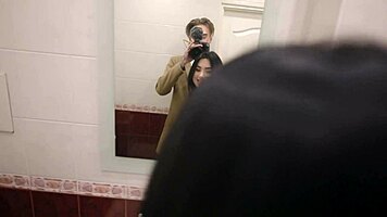 Oh My God, Can You Believe Cumming Deep In Her Tight Pussy Without Condom In Public Toilet!