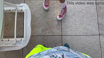 Teen Gets HARD SPANKED And CUM COVERED During Crazy Outdoor Vacation Video