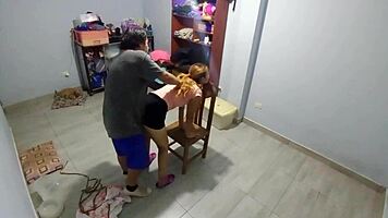 Hidden camera captures Peruvian amateur in homemade hardcore session on her birthday