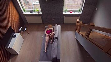 roommate caught me masturbating and i continue as he watches