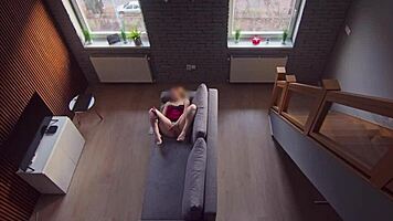 roommate caught me masturbating and i continue as he watches