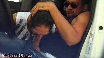 Teen Brunette Explores Choking Fetish Gently