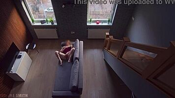 roommate caught me masturbating and i continue as he watches