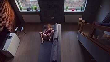 roommate caught me masturbating and i continue as he watches