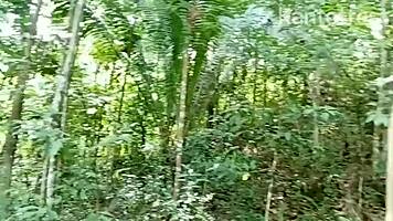 Pinay College Couple Fucks Outdoor in Grass with Tour Guide