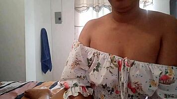 Latina Brunette Gives Taboo Pleasure with Dildo