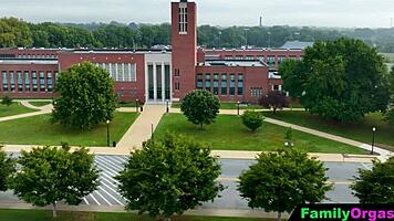 Teen Students in Wild Classroom Group Encounter
