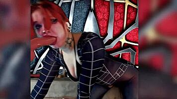 Cute Beautiful Red-Haired Cosplayer With Natural Big Tits And Blue Eyes Reaches Orgasm With Toys And Dirty Talk