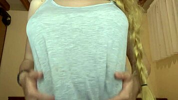 Video of a cute princess touching herself in her fathers cabin