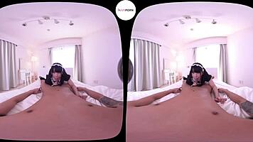 Japanese maid says, 'Let me wake you up with my big ass and uncensored fun!'