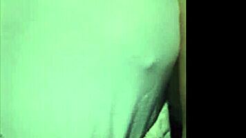 Tattooed Chubby Cougar Shows Big Tits While Dancing In Public Bath