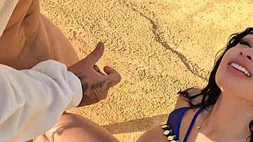 Egyptian Goddess Loves To Be Fucked By Big Cocks In The Desert!