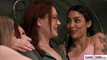 Redhead Milf Enjoys Group Sex With Teen And BFFs In Lingerie And Oral Play