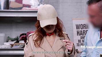 Security Guard Finds Elise London's Tits At Work!