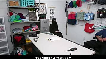 Petite Blonde Teen Shoplifter Delilah Day Caught, Clothes Ripped, Fucked By Officer In Office