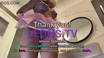 Blonde College Girl In Hot Lingerie Shows Booty And Assets