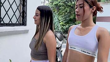 Intense ass fucking threesome with step family