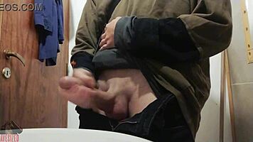 Another Friday, Another Jerk-Off to Big Cock in Bathroom!