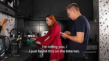 Stepmom gives blowjob instead of food?