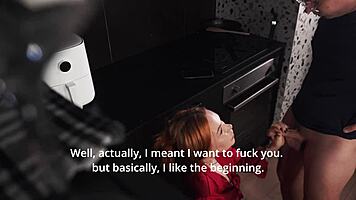 Stepmom gives blowjob instead of food?