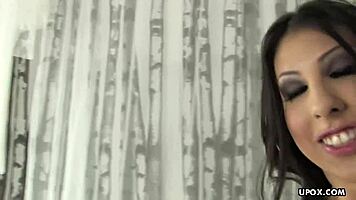 Plump Brunette Teen 18+ Beauty Cheerfully Jumps On The Big Boner