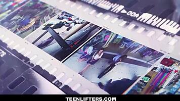 small tits brunette teen fucks big cock mall cop to avoid charges