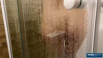 gorgeous babe gets pussy stretched by massive cock