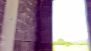 Shared hot busty girl with stepdad in abandoned house