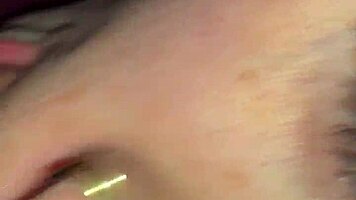 Sloppy POV blowjob closeup with wet pussy