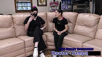 dr tampa's bratty orphan mya in suggestive cheerleading physical.