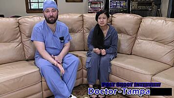 dr tampa's bratty orphan mya in suggestive cheerleading physical.