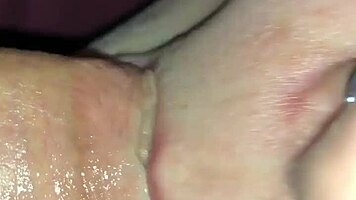 Sloppy POV blowjob closeup with wet pussy