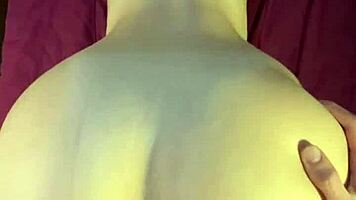 doggy style sex with girlfriend and friend in dorm, spreading bent over for roommate action.