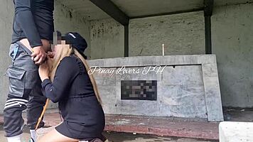 pinay teen gets caught in scandalous sex at the public cemetery