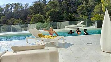 Chloe Chevalier enjoys bbc gangbang pool banging