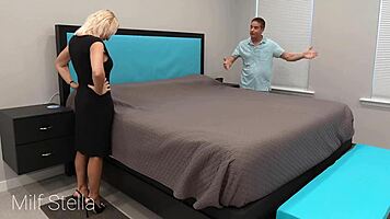 mature stepsiblings reunite in bed for hardcore foreplay