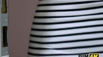 Hey, young babe rims lover's ass and gets pussy drilled hard