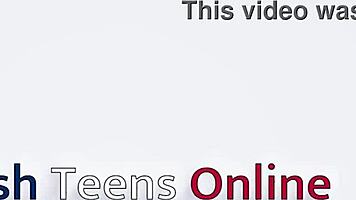 Watch this stunning british college girl in uniform fucking herself with a dildo and cumming hard.