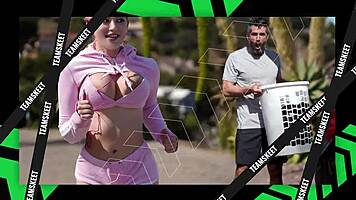 Watch these teen cheerleaders share the coach's hard cock in a hardcore group foursome