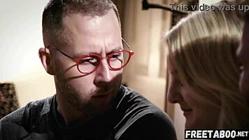 Neighbors Interact With Teen Eliza Eves In Threesome Movie