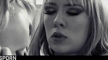 Two European Blonde Girls Enjoy Romantic Time Together With Toys And Natural Tits.