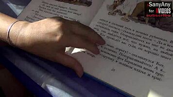 Risky Handjob Under Desk During Lesson!